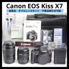 Canon EOS Kiss x7 ダブルレンズキット レンズフード付き - メルカリ