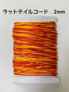 価格変更！【訳アリ】ラットテイルコード　マルチオレンジ　2mm 【おまけ付き】