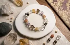 天然石・ビーズ 2連風ブレスレット