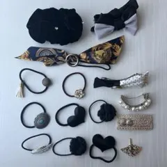 ヘアーアクセサリー まとめ売り ヘアーゴム シュシュ