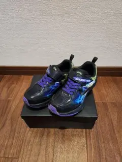 ムーンスター 黒×紫スニーカー 19㎝