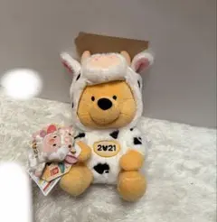 ディズニーリゾート 干支ぬいぐるみ プーさん うし年 タグ付き