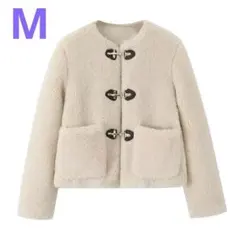 フェイクボアジャケット ロブスタークラスプ ボア アウター ZARA GU