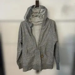 ジップアップパーカー グレー