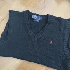 Polo by Ralph Lauren ブラック Vネック ベスト L