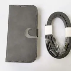 Spigen iPhone 15 Pro ケース 手帳型 黒　ブラック