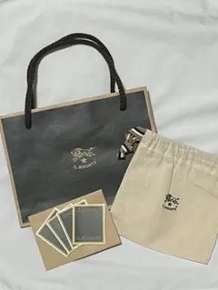 【IL BISONTE 】ショップ袋と巾着袋、シールセット