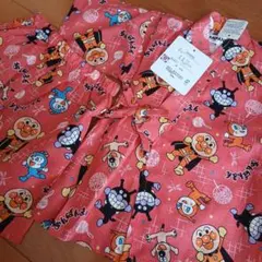 【最終価格】アンパンマン甚平 90 綿100%新品女児あんぱんまん浴衣