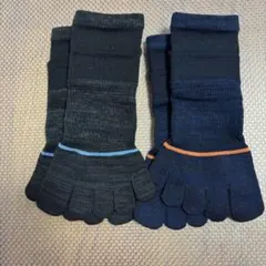5本指ソックス スニーカー丈 メンズ 【2足セット】 24㎝〜26㎝のサムネイル