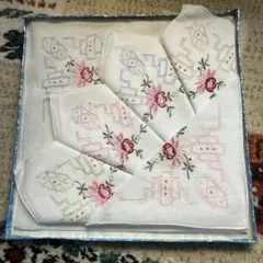【未使用品】刺繍入りハンカチセット 5枚