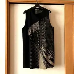 詩仙堂/ジレ/先染め ゴールドタグ/ちりめん