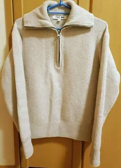 UNIQLO ベージュ ジップアップセーター L