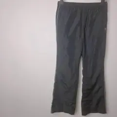シャカ下 黒 ストレートパンツ 軽量素材　レディース　ジャージ　パンツ