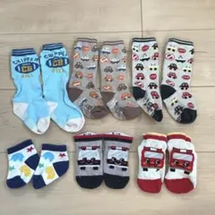 靴下　ベビー　9〜14cm まとめ売り　セット　消防車　パトカー　ハイソックス
