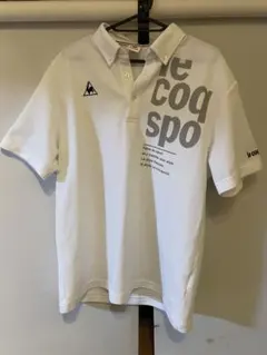 ホワイト ポロシャツ グラフィックプリント