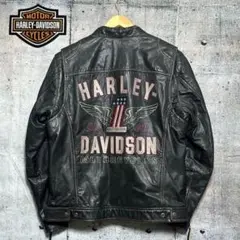 Harley-Davidson ライダースジャケット　レザージャケット　古着 2025年最新】Harley-Davidson レザージャケット・ライダースの