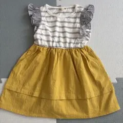ブランシェス フリル袖 ワンピース 90cm