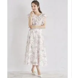 トッコクローゼット♡バックレースアップフラワーチェックレースフレアスカート