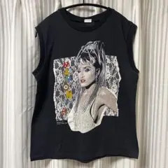 80s MADONNA マドンナ 1985 ノースリーブ タンクトップ ブラックのサムネイル