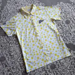 【FILA GOLF】 半袖ゴルフウェア Ｌ ホワイト/イエロー