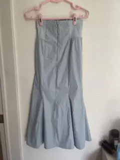 ライトブルーフレアロングスカート
