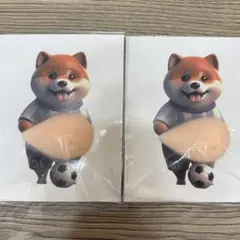 柴犬おなかぷくぷくシール 3Dシール お腹ぷにぷにシール 2匹セット