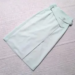 【美品】PLST プラステ ベルト付きララップ風タイトスカート ミントグリーンM
