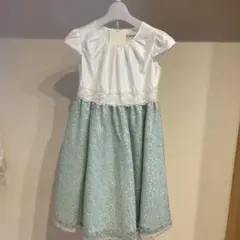 ショパンワンピース　フォーマルワンピース　半袖　発表会　120cm ミント