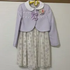 ボレロ付きワンピースsa-ku-ra 130サイズ 卒園式　入学式　コサージュ付