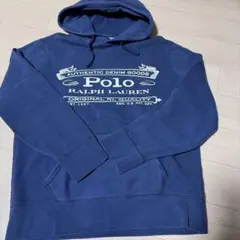 美品】ポロラルフローレン パーカー ネイビー RLロゴ ポニー刺繍 裏 