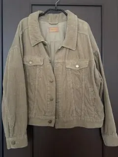 アースミュージックアンドエコロジー　コーデュロイジャケット ベージュ