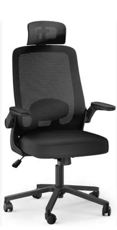 オフィスチェア 椅子 デスクチェア 2Dヘッドレスト 通気性メッシュ ブラック