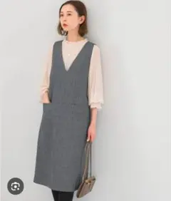 アーバンリサーチロッソ　ジャンパーワンピース　ツイード