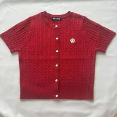 極美品】マリークワント デイジー刺繍 半袖 ニットカーデ - メルカリ
