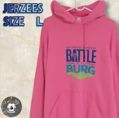 アメリカ古着ジャージーズ裏起毛イベントロゴ入パーカーＬサイズ