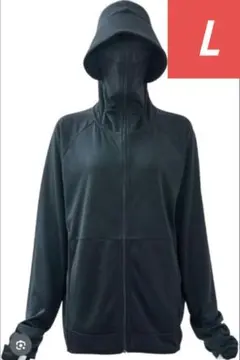 ワークマン クールUVサンシェードパーカーEX+ ブラック Ｌサイズ