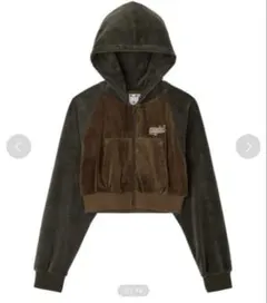 Xgirl VELOUR COMPACT ZIP UP HOODIE パーカー