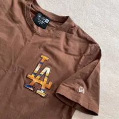 NEW ERA ニューエラ ドジャース Tシャツ ブラウン Mサイズ