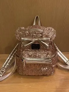 【ディズニーワールド限定】ラウンジフライ ローズゴールド スパンコール リュック
