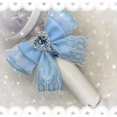 キンブレリボン ペンライトリボン 水色 ブルーミスト ハートドロップ