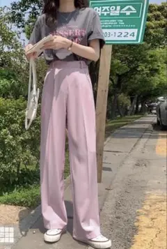 センタープレス ワイドパンツ