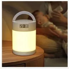 授乳ライト ナイトライト 充電式 ベッドライト 時計付き 常夜灯 寝室 停電対策