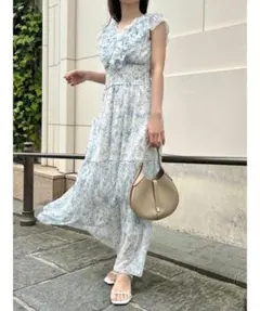 スナイデル　Sustainableプリーツフリルワンピース