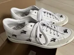 海外限定 Burberry ホースロゴ ホワイトレザー刺繍 スニーカー 英国のサムネイル