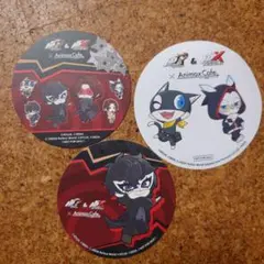 (4) ペルソナ5X 缶バッジ　アニマックスカフェ　モルガナ 5) ペルソナ5X 缶バッジ アニマックスカフェ モルガナ P5X