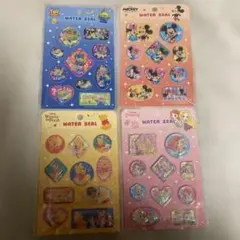 ウォーターシール ミッキー ミニー トイストーリー プーさん プリンセス計4枚
