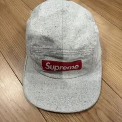 Supreme 5パネル キャップ ライトグレー