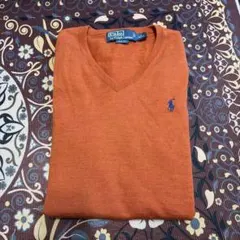 00s Polo by Ralph Lauren オレンジ Vネックニット