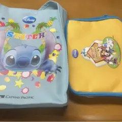 ディズニー スティッチ キャセイパシフィック ポーチ 2点セット