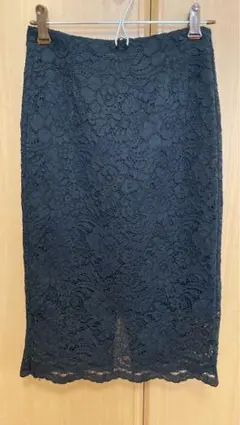 GU 花柄レーススカート ブラック Sサイズ